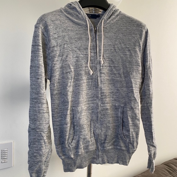 j crew brushed fleece zip hoodie
